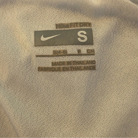 Nike Fit Dry Running Shorts Women’s Small Blue, lined, drawstring, white swoosh - Picture 6 of 7